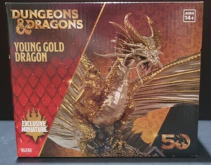 50th Anniversary Dungeons & Dragons Young Gold Dragon Exclusive Miniature Promo - Picture 1 of 5