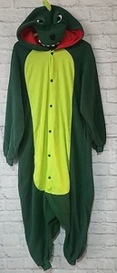 Newcosplay Hooded Alligator Crocodile 1pc Outfit Costume Medium Green Pockets - Picture 1 of 4