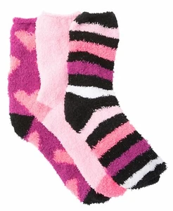 Betsey Johnson Soft Socks 3 pairs Cozy in Betsey Gift Box New - Picture 1 of 7