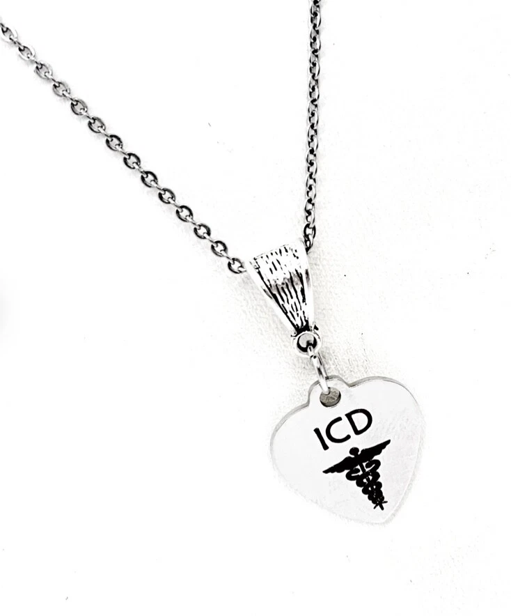 Collar Aviso Médico, Collar ICD, Joyería ICD, Estado del Corazón, Corazón Foto 1 de 1