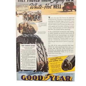 Vintage 1936 Goodyear White Hot Hell Ad Advertisement - Picture 1 of 4