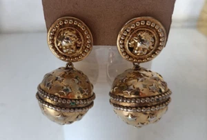 VINTAGE PARIS SCOOTER CLIP EARRINGS - Picture 1 of 19