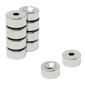 Imanes avellanados de neodimio N42 - 15 mm de diámetro x 7,5 mm de espesor x 4,2 mm - 5,7 kg de tracción - Imagen 1 de 7