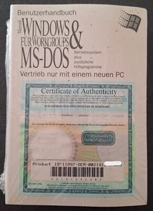Microsoft Windows para grupos de trabajo y DOS 6.22 - Alemán - 31/2′′ - ARTÍCULO NUEVO - Imagen 1 de 2