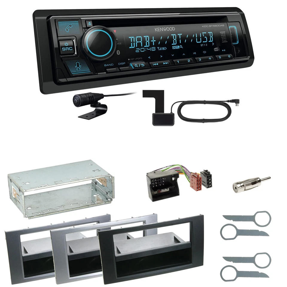 Kenwood KDC-BT560DAB Bluetooth DAB Einbauset für Ford Kuga Fusion Galaxy S-Max - Bild 1 von 1