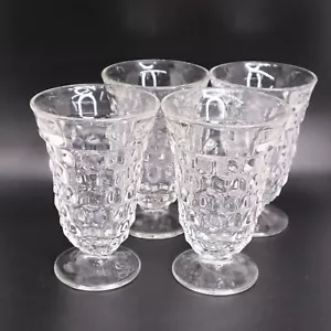 Fostoria American Clear Glass 5 3/4” Footed Ice Tea Flared side set of 4 vtg - Picture 1 of 11