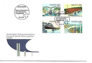 Suiza Arquitectura Puentes Sobre Primer Día año 1991 (FU-582) - Imagen 1 de 1