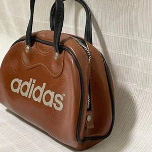80s 90s Adidas Mini Bag Women's Brown Vintage Gym Bag Used Good Condition - Picture 1 of 10