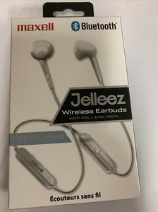 Jelleez White Bluetooth Earbuds- 8 Hours of Play/Talk Time, Built-in Microphone, - Photo 1 sur 12