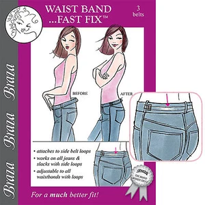 Braza Waist Bandit Fast Fix S5031 Waist Band Reducer Pants Hip Hugger Back Belt - Picture 1 of 2