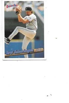 Bret Saberhagen  1996 Bazooka Baseball Card #114 Colorado Rockies - Image 1 of 2