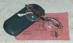 Vintage Bausch & Lomb Womens Etched Aluminum 1/10 12K GF Frame Cats Eye Glasses - Picture 1 of 22