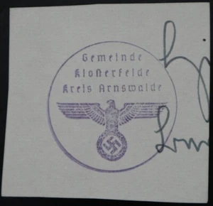 Gemeinde Klosterfelde kreis Arnswalde - letter seal stamp - #ST7 - Picture 1 of 3
