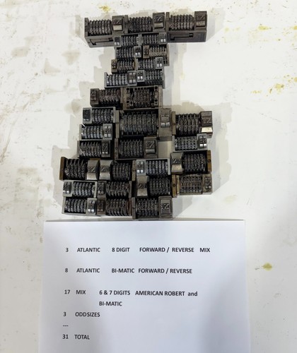 Numbering Machines for Letterpress-Atlantic/Mix/Odd Sizes | eBay