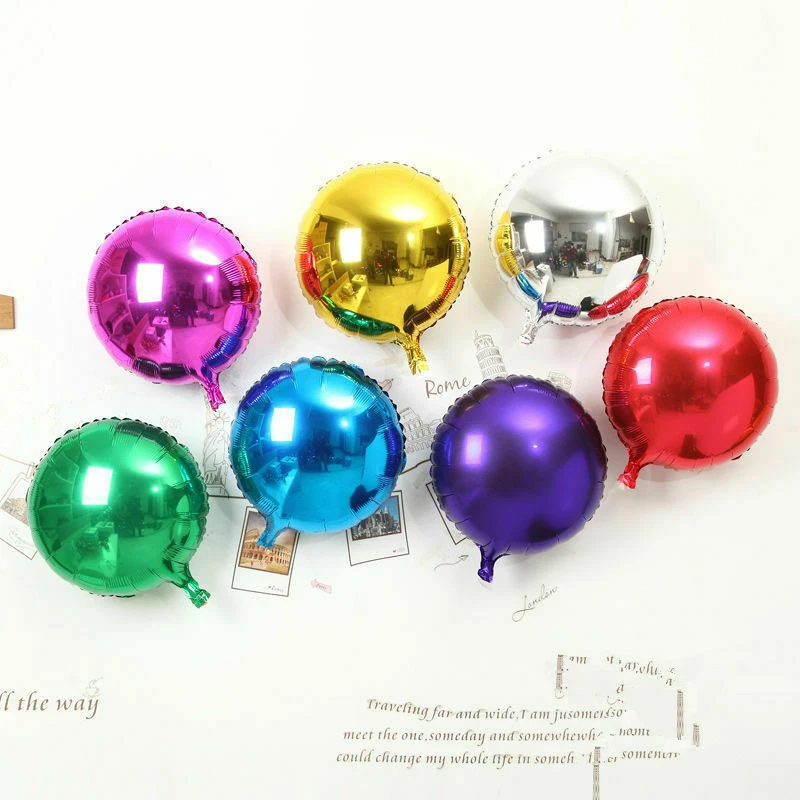 5 Pcs 18" Heart Round Star Solid Foil Balloons Helium Wedding Baby Holiday Party - Image 1 of 4