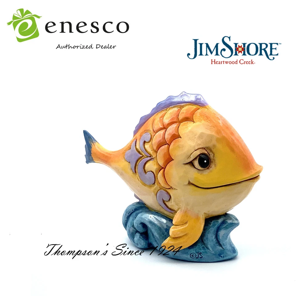 Enesco Jim Shore Mini Fish Figurine 3.5 Inch Multicolor 6012425