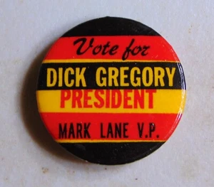 Dick Gregory 1968 Kampagne Pin Button Politisch - Bild 1 von 1