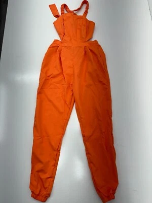Mono pantalón naranja para mujer talla grande Foto 1 de 4