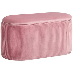 Sitzbank Polsterbank mit Stauraum Truhenbank französische Stil Samt elegant Rosa - Bild 1 von 10
