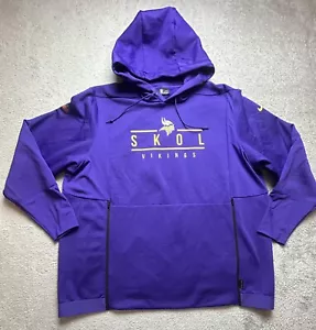Minnesota Vikings Nike Purple Sideline Local Performance Pullover Hoodie 2XL - Picture 1 of 7