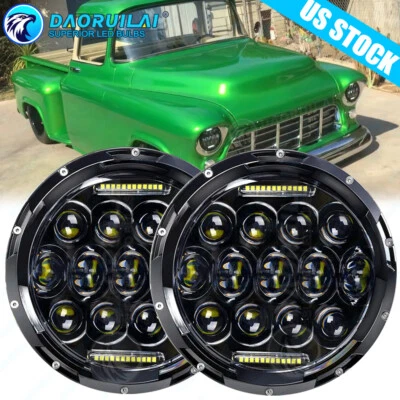 Proyector halo faros LED de 7 pulgadas para camioneta Chevrolet 1954-1957 3100 1956-1959 Foto 1 de 4