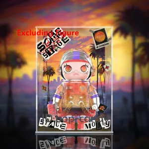 Acrylic Display Case Dust-proof Fit Popmart Molly 400% Solestage Figure Toy - Picture 1 of 2