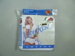 Vtg 90s Fruit of The Loom Womens 10 Low Rise Briefs 3 Pack Panties Underwear New - Picture 1 of 3