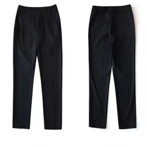 Formal Office Lady Trousers Elastic Waist Pants Straight Thin Business Trousers - Picture 1 of 14