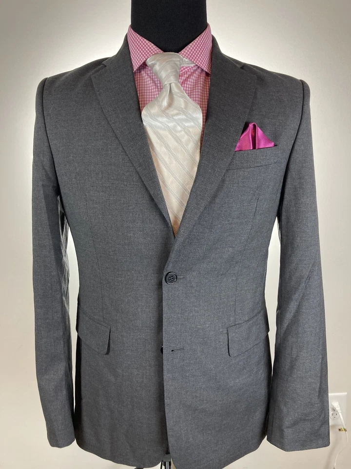 Chaqueta Deportiva BLK DNM Gris Oscuro Moderna 2Btn 36R Foto 1 de 4