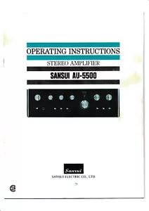Operating Instructions-Betriebsanleitung für Sansui AU-5500 - Bild 1 von 1