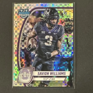 2024 Bowman U Chrome 1st Savion Williams X-Fractor No. 160 TCU Hornfrösche - Bild 1 von 2