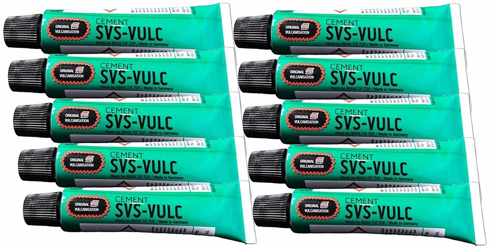 10 Tubes of Rema SVS-VULC Tube Patch Vulcanizing Cement 5 gram (7 ml) - Image 1 of 1