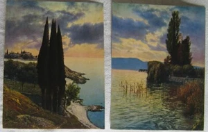 2 Vintage print, Etudes de Paysages, #10 & 13, 17.5x13.5cm, STZF 1924 - Picture 1 of 5