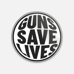 Guns Save Lives Second Amendment Car Bumper Vinyl Sticker Decal - Picture 1 of 1