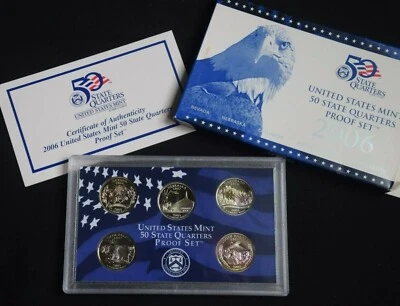 2006 United States Mint 50 State Quarter Proof Set -- Box and COA  - Image 1 of 3