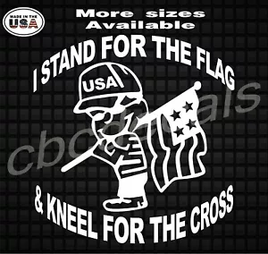 I Stand For the Flag NFL Vinyl Decal Sticker Car & Truck Window Stickers - Foto 1 di 1