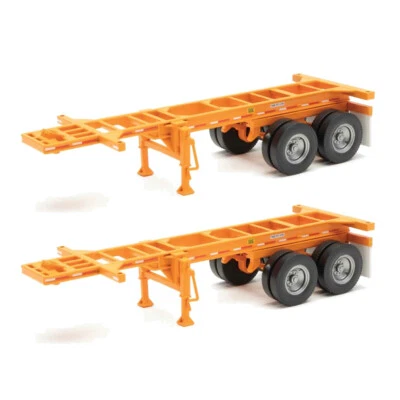 Chasis contenedor Walthers 949-4502 20' (paquete de 2) naranja escala HO Foto 1 de 4