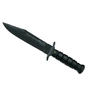 Fox Knives Brand Italy fixed blade knife stainless steel 440A Black Military - Picture 1 of 2