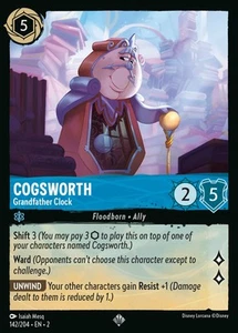 Cogsworth, Grandfather Clock - FOIL - Rise of the Floodborn - Lorcana TCG - Imagen 1 de 6