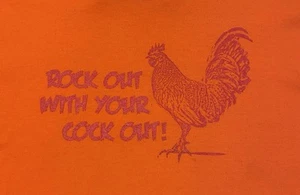 Rock out with your cock out T-shirt orange XL - Picture 1 of 4