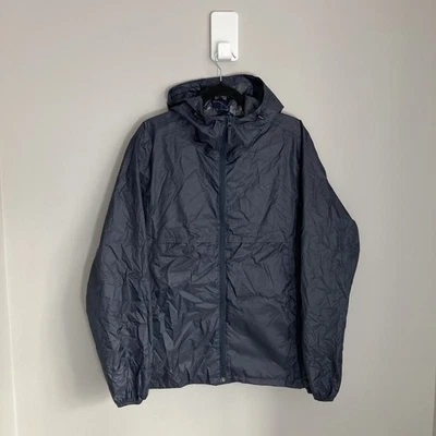 Quechua Mens Windbreaker Rain Shell Jacket Large Blue Light Packable Hooded - Image 1 of 4