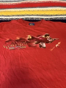 Old Official Harry Potter T Shirt Red Quidditch Short Sleeve Size Medium - Picture 1 of 7