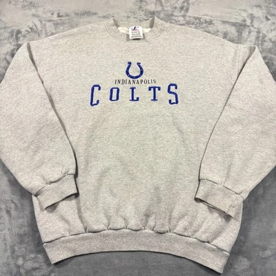 Sudadera De Colección Indianapolis Colts Para Hombres XL Gris Logo Atlética NFL Bordada Foto 1 de 4