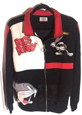 Looney Tunes Bugs Bunny Full Zip Sweat Shirt/Jacket SZ Large VTG - Image 1 of 4