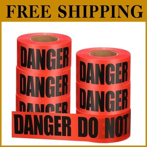 Halloween Danger Tape - 6 Pack - Construction Safety Warning - Picture 1 of 8