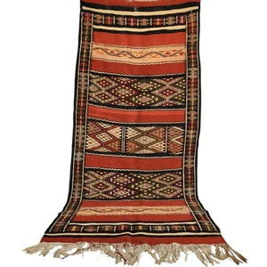 199$ Rug Moroccan Kilim Rug, Red Kilim Rug, Moroccan Rug, Handmade Rug, Area Rug - Picture 1 of 24