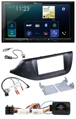 Pioneer Lenkrad Bluetooth USB 2DIN DAB Autoradio für Kia Ceed ab 2012 schwarz oh - Bild 1 von 4