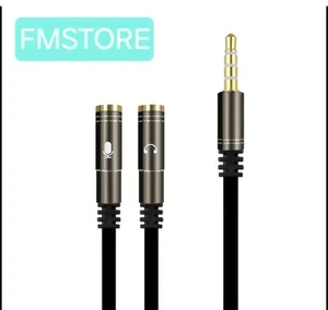 Cavo Audio Splitter 3.5,Sdoppiatore Microfono Cuffie Maschio 3.5mm Y J - Zdjęcie 1 z 6