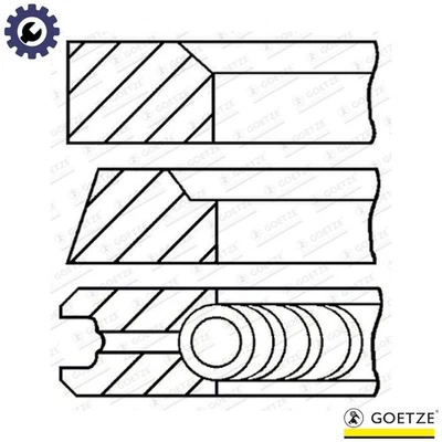 4x PISTON RING KIT 08-434200-00 STD FOR D4FD 1.7L D4FB-L/5P 1.6L 4cyl - Image 1 of 4