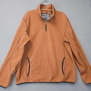 Pullover Cuarto Cremallera Para Hombres XL Polvo River Outfitters Waffle Naranja Oxidado Bolsillos - Imagen 1 de 15